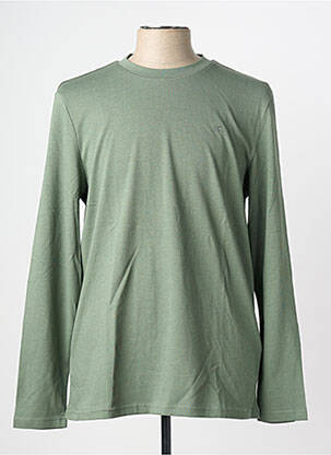 T-shirt broderie manches longues vert MUSTANG homme