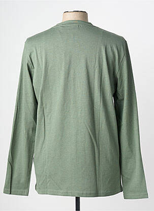 T-shirt broderie manches longues vert MUSTANG homme