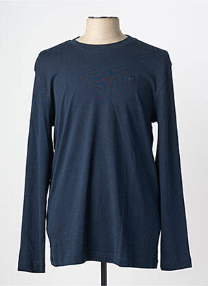 T-shirt broderie manches longues bleu MUSTANG homme