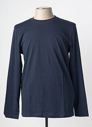 T-shirt broderie manches longues bleu MUSTANG homme