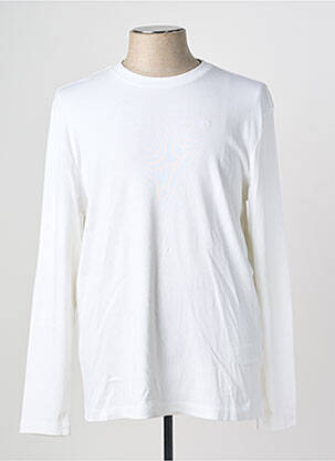 T-shirt broderie manches longues blanc MUSTANG homme