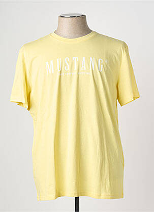T-shirt stretch manches courtes jaune MUSTANG homme