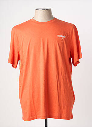 T-shirt stretch manches courtes orange MUSTANG homme
