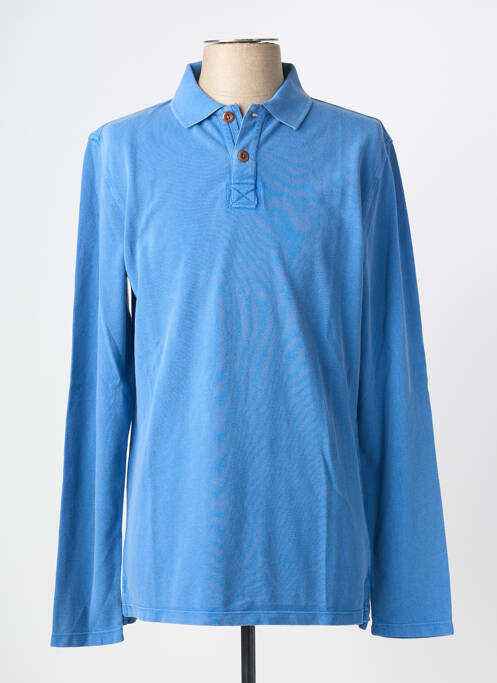 Polo manches longues manches longues bleu WHITE STUFF homme