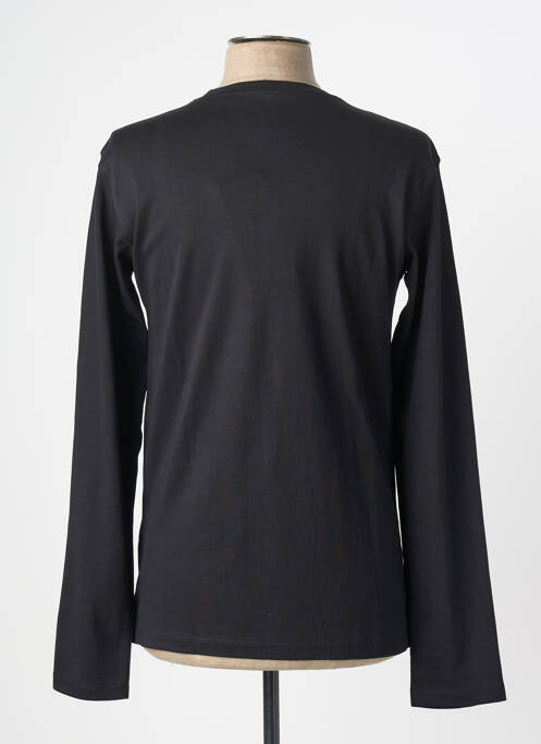 T-shirt broderie manches longues noir HAJO homme