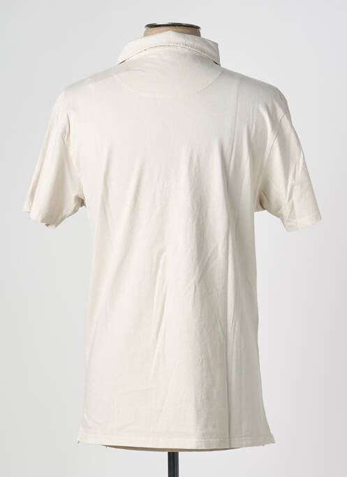 Polo tissage jersey manches courtes beige POU NOU homme