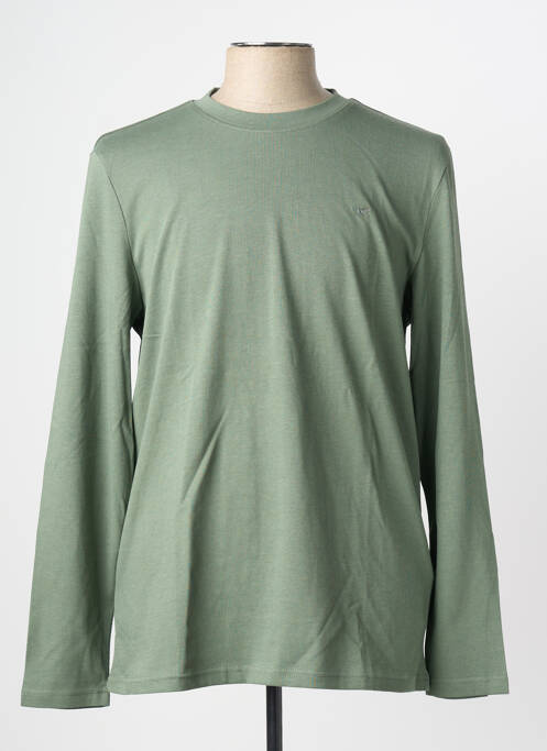 T-shirt broderie manches longues vert MUSTANG homme