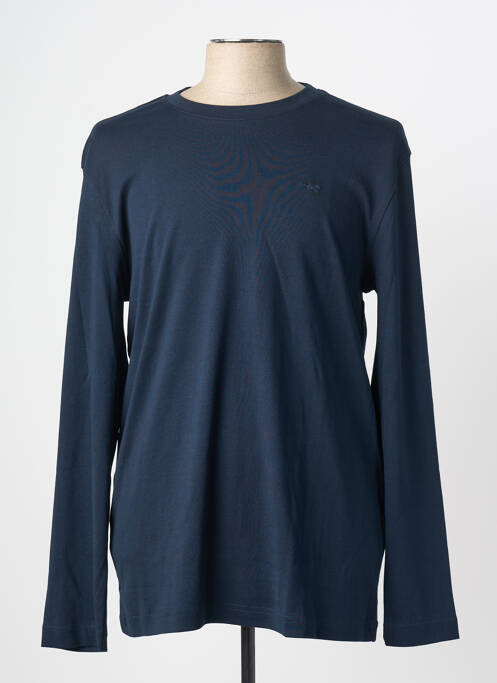 T-shirt coupe cintrée manches longues bleu MUSTANG homme