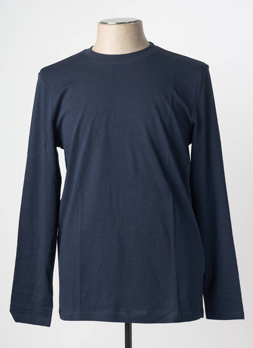 T-shirt coupe cintrée manches longues bleu MUSTANG homme