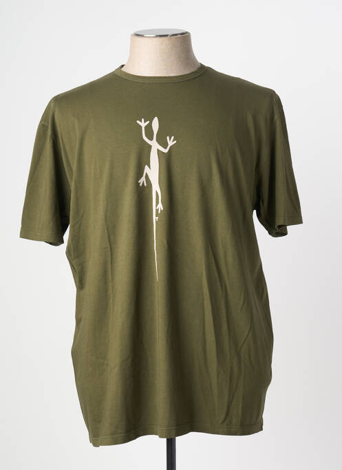 T-shirt stretch manches courtes vert POU NOU homme