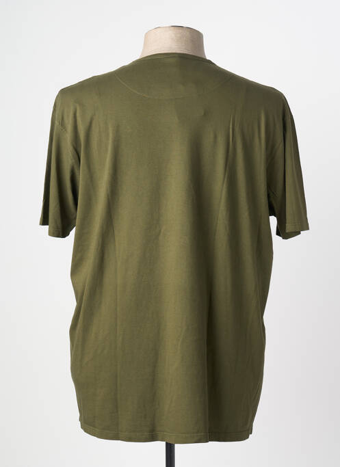 T-shirt stretch manches courtes vert POU NOU homme