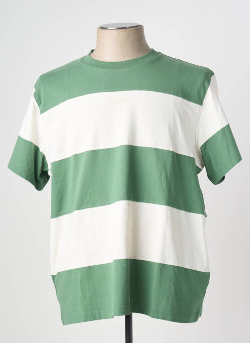 T-shirt stretch manches courtes vert MUSTANG homme