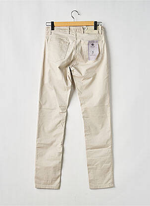Pantalon slim tissage popeline taille normale beige TELERIA ZED homme