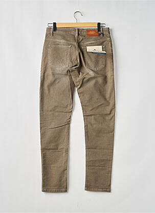 Jeans coupe slim fermeture boutonnée sur le devant taille normale marron SERGE BLANCO homme