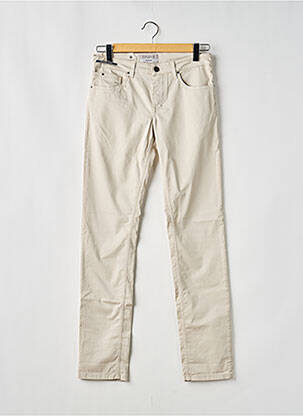 Pantalon slim tissage popeline taille normale beige TELERIA ZED homme