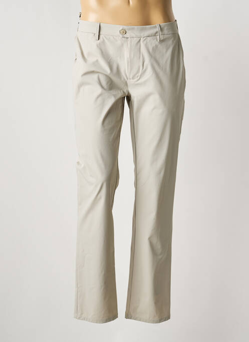 Pantalon chino tissage popeline taille normale beige TELERIA ZED homme