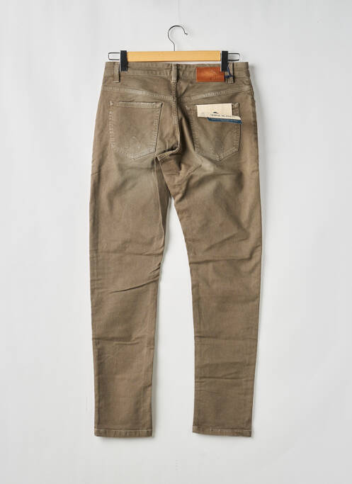 Jeans coupe slim fermeture boutonnée sur le devant taille normale marron SERGE BLANCO homme