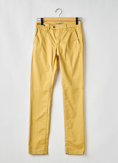 Pantalon chino tissage popeline taille normale jaune TELERIA ZED homme
