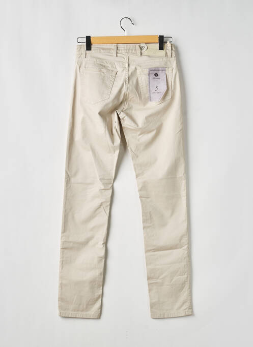 Pantalon slim tissage popeline taille normale beige TELERIA ZED homme