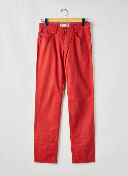 Pantalon slim tissage popeline taille normale orange DIGEL homme