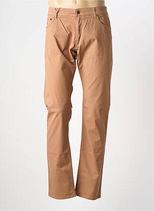 Pantalon slim tissage popeline taille normale marron MCS homme