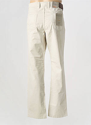 Pantalon droit tissage popeline taille normale beige DIGEL homme