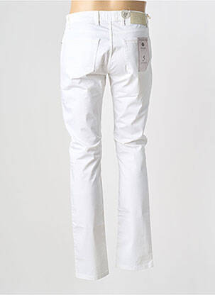 Pantalon slim tissage popeline taille normale blanc TELERIA ZED homme