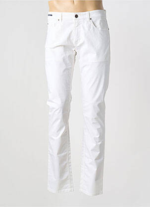 Pantalon slim tissage popeline taille normale blanc TELERIA ZED homme
