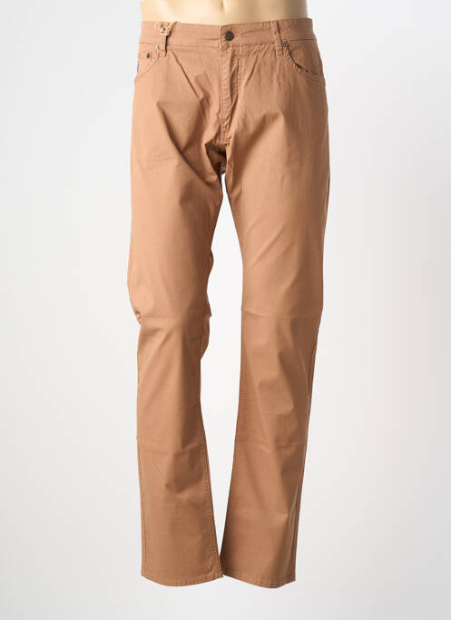 Pantalon slim tissage popeline taille normale marron MCS homme