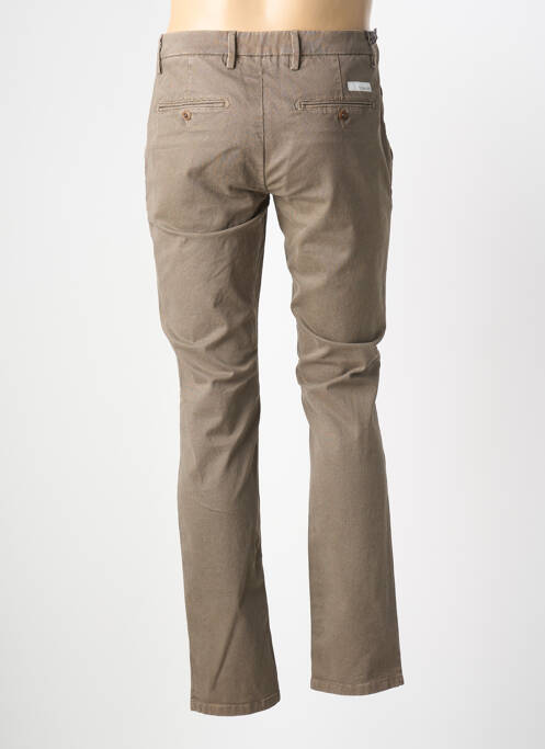 Pantalon chino tissage chiné taille normale marron TELERIA ZED homme