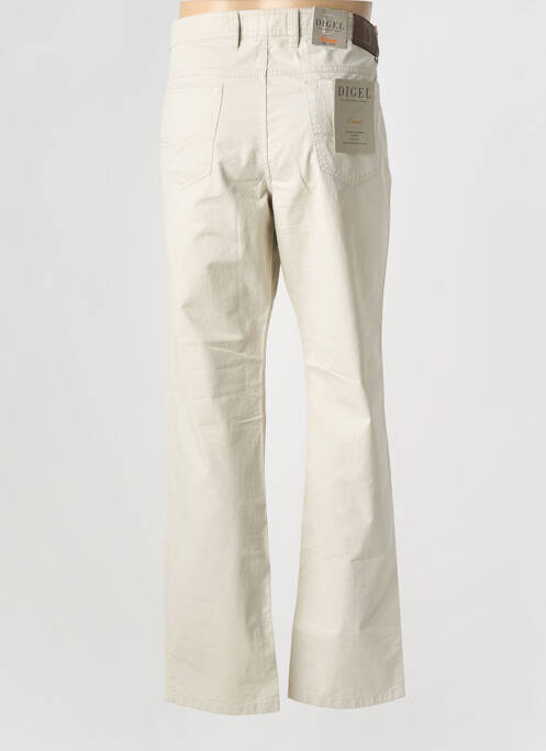 Pantalon droit tissage popeline taille normale beige DIGEL homme