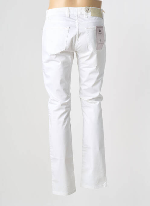 Pantalon slim tissage popeline taille normale blanc TELERIA ZED homme