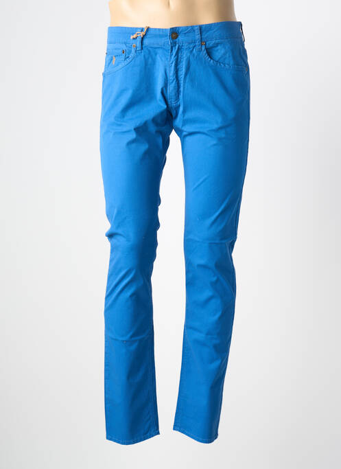 Pantalon slim tissage popeline taille normale bleu MCS homme