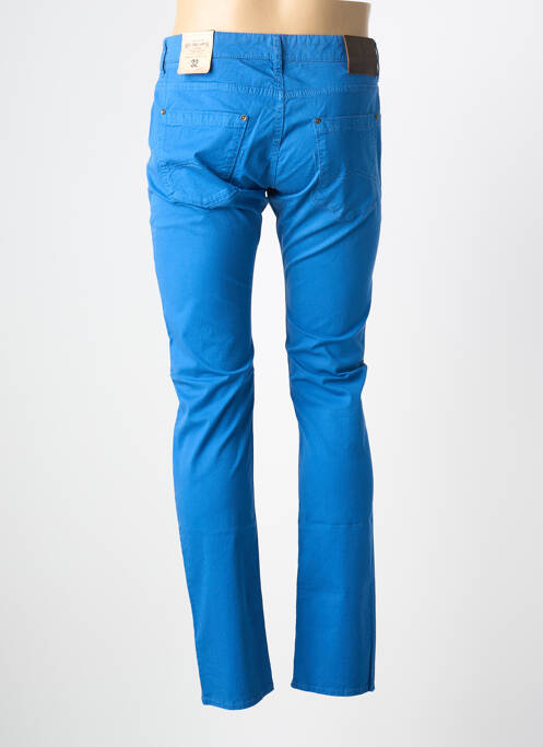 Pantalon slim tissage popeline taille normale bleu MCS homme