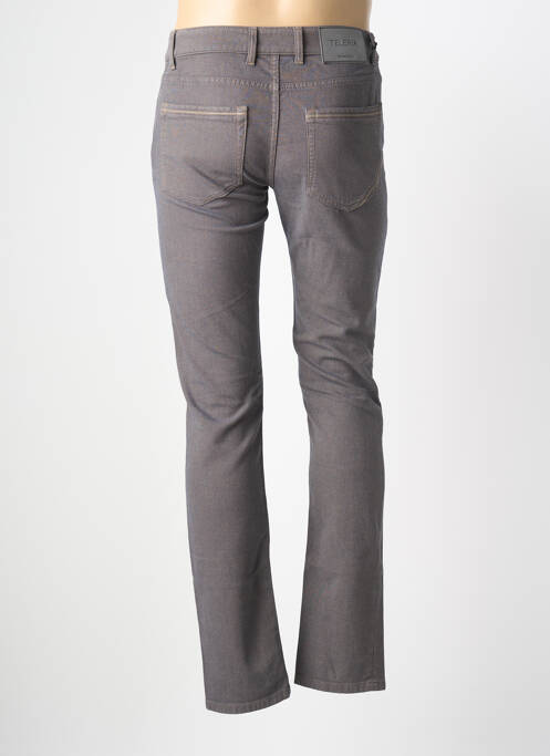 Pantalon slim tissage chiné taille normale bleu TELERIA ZED homme