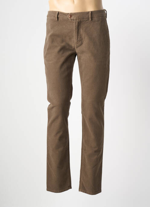 Pantalon slim tissage chiné taille normale marron TELERIA ZED homme