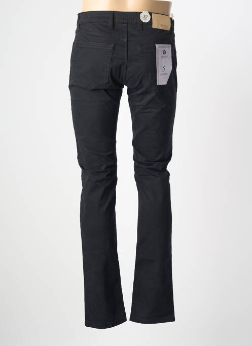 Pantalon slim tissage popeline taille normale noir TELERIA ZED homme