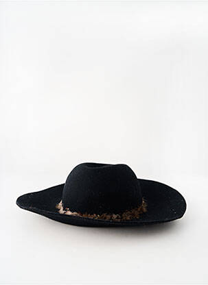 Chapeau tissage popeline noir BONOBO JEANS femme