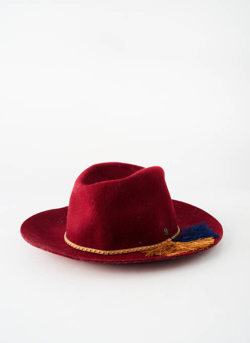 Chapeau tissage popeline rouge BONOBO JEANS femme