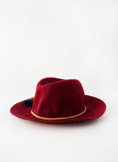 Chapeau tissage popeline rouge BONOBO JEANS femme