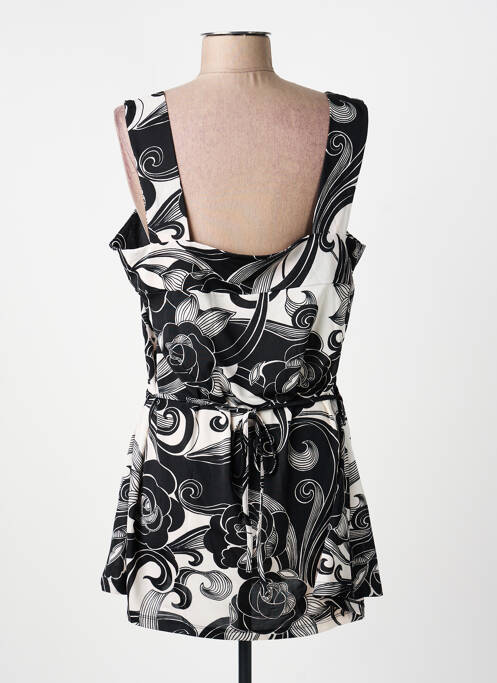 Top col carré sans manche noir PHILDAR femme