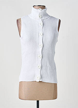 Top stretch sans manche blanc PHILDAR femme