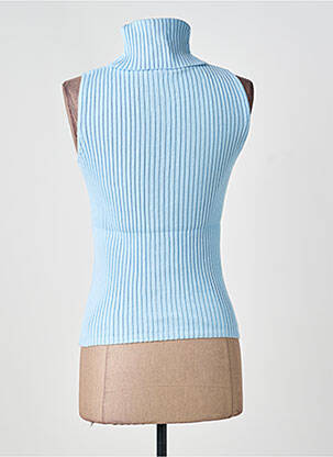 Top stretch sans manche bleu PHILDAR femme