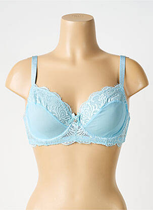 Soutien-gorge effet matière satinée haut soutien-gorge emboitant bleu CHARLOTT' femme