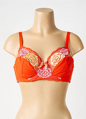Soutien-gorge effet matière satinée haut soutien-gorge emboitant orange CHARLOTT' femme