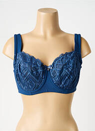 Soutien-gorge effet matière satinée haut soutien-gorge emboitant bleu CHARLOTT' femme