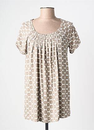 Tunique manches courtes tissage jersey gris PHILDAR femme