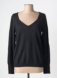 Pull col v manches longues noir PHILDAR femme