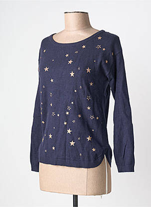Pull coupe cintrée manches longues bleu GRAIN DE MALICE femme