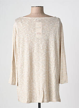 Pull tunique col rond manches longues beige PHILDAR femme